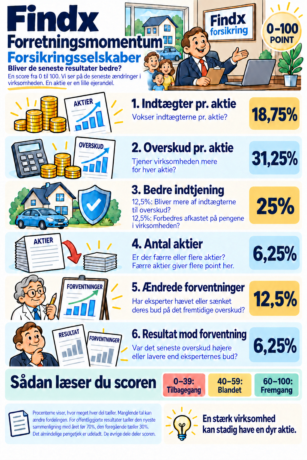 Forretningsmomentum: forsikringsselskaber: forklaret med billeder. De samme tjek forklares nedenfor.